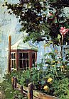 House with a Bay Window in the Garden by Egon Schiele